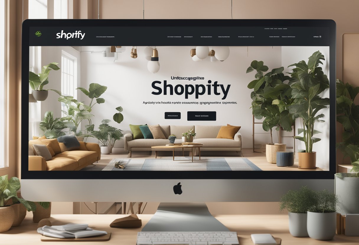 The Shopify homepage, with a balance of human-centric design and search engine optimization, featuring accessible elements and user-friendly interface