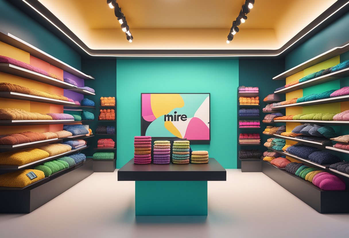A vibrant, eye-catching Shopify store with products displayed against a bold, contrasting background