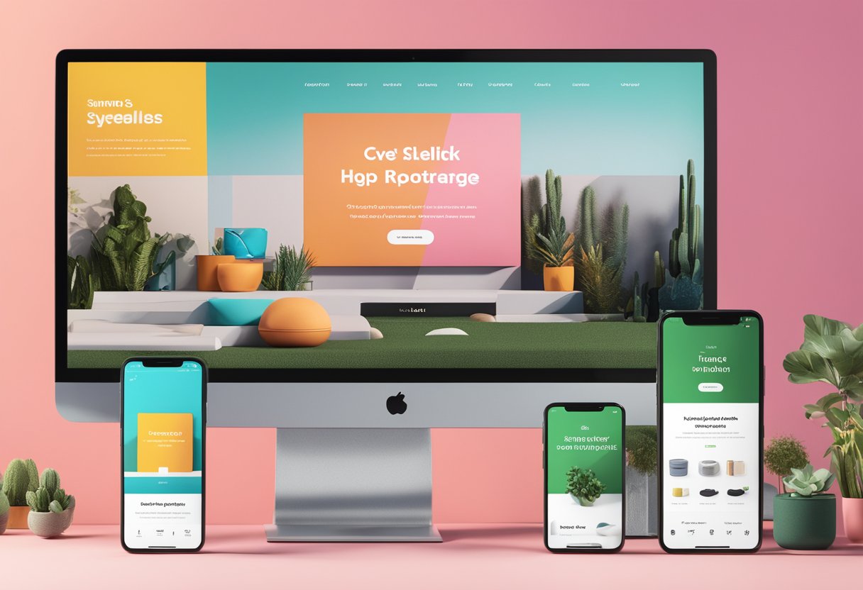 A vibrant Shopify homepage with sleek product display, showcasing a seamless and user-friendly customer experience