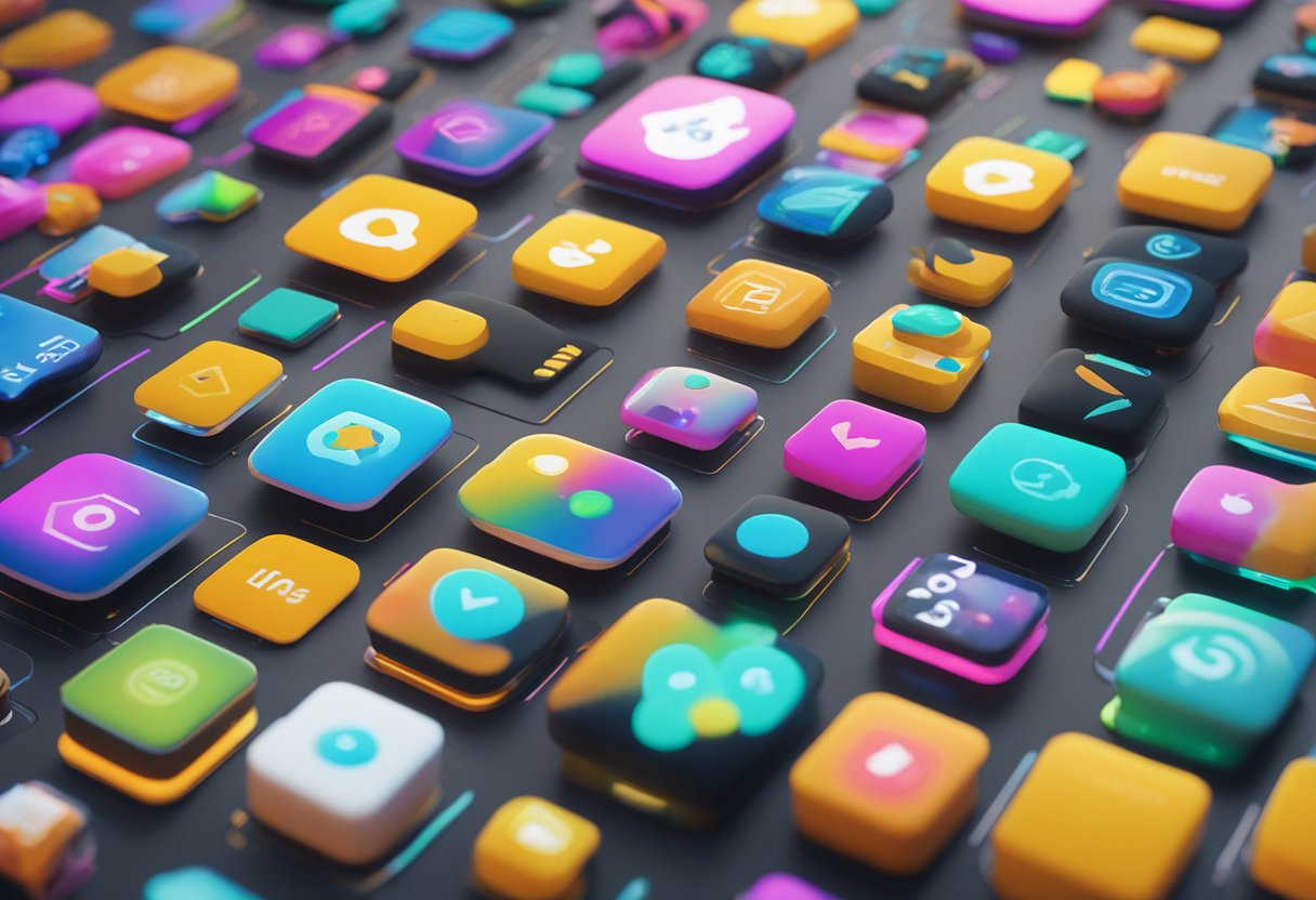 A colorful array of micro-interactions pulsate and animate across the screen, showcasing the dynamic and engaging user experience of Shopify