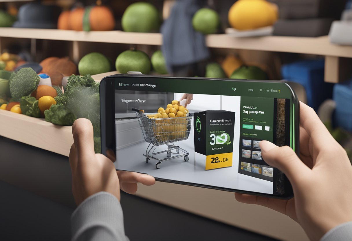 A customer adding items to their online shopping cart