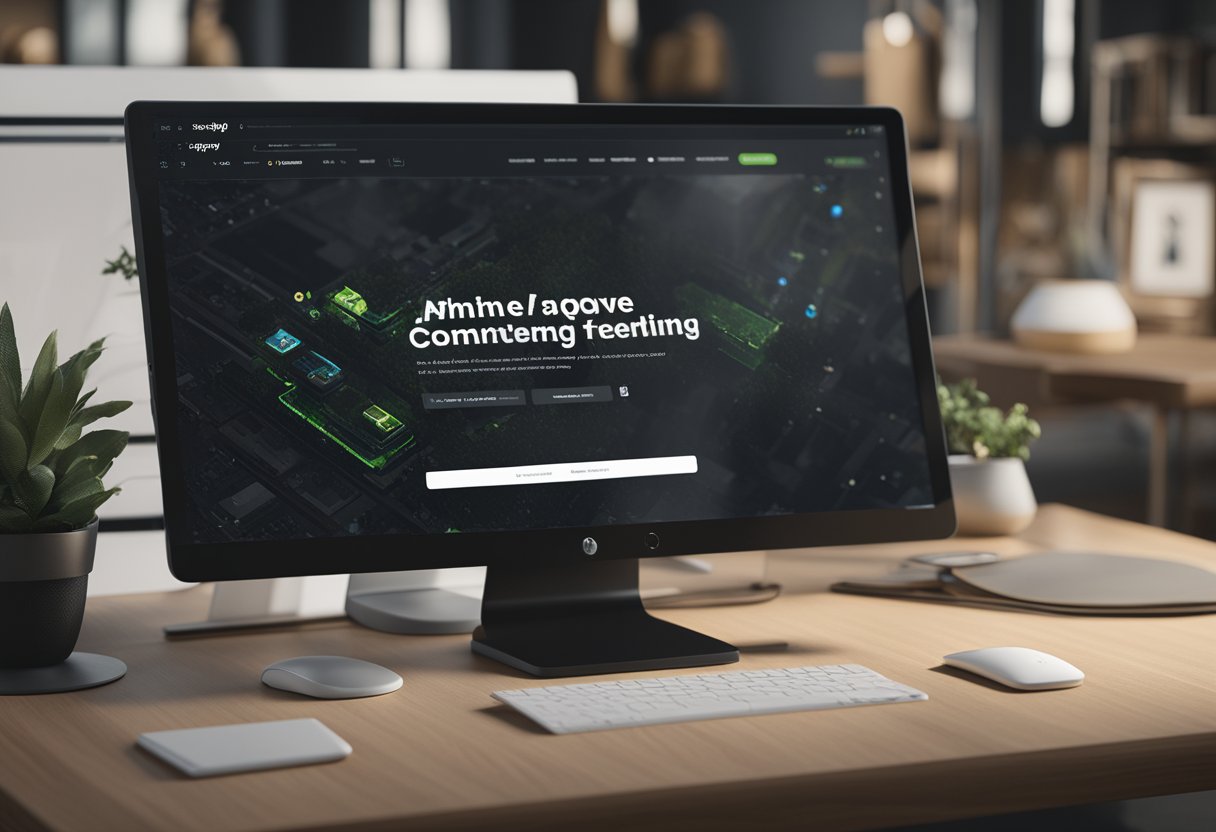 A computer screen displaying a Shopify website with carefully chosen typography, creating a visually appealing and user-friendly experience