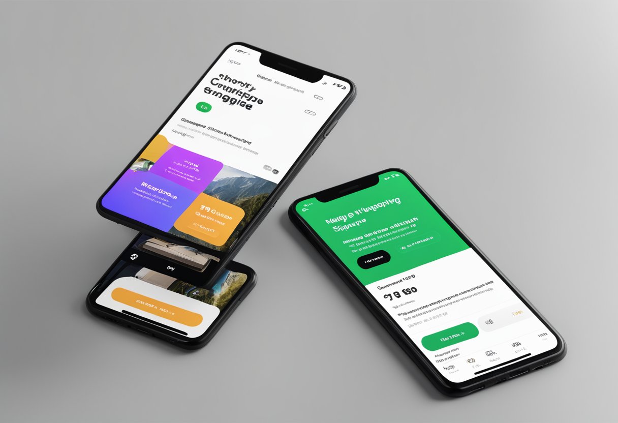A mobile phone displaying a Shopify homepage with engaging visuals and clear calls to action