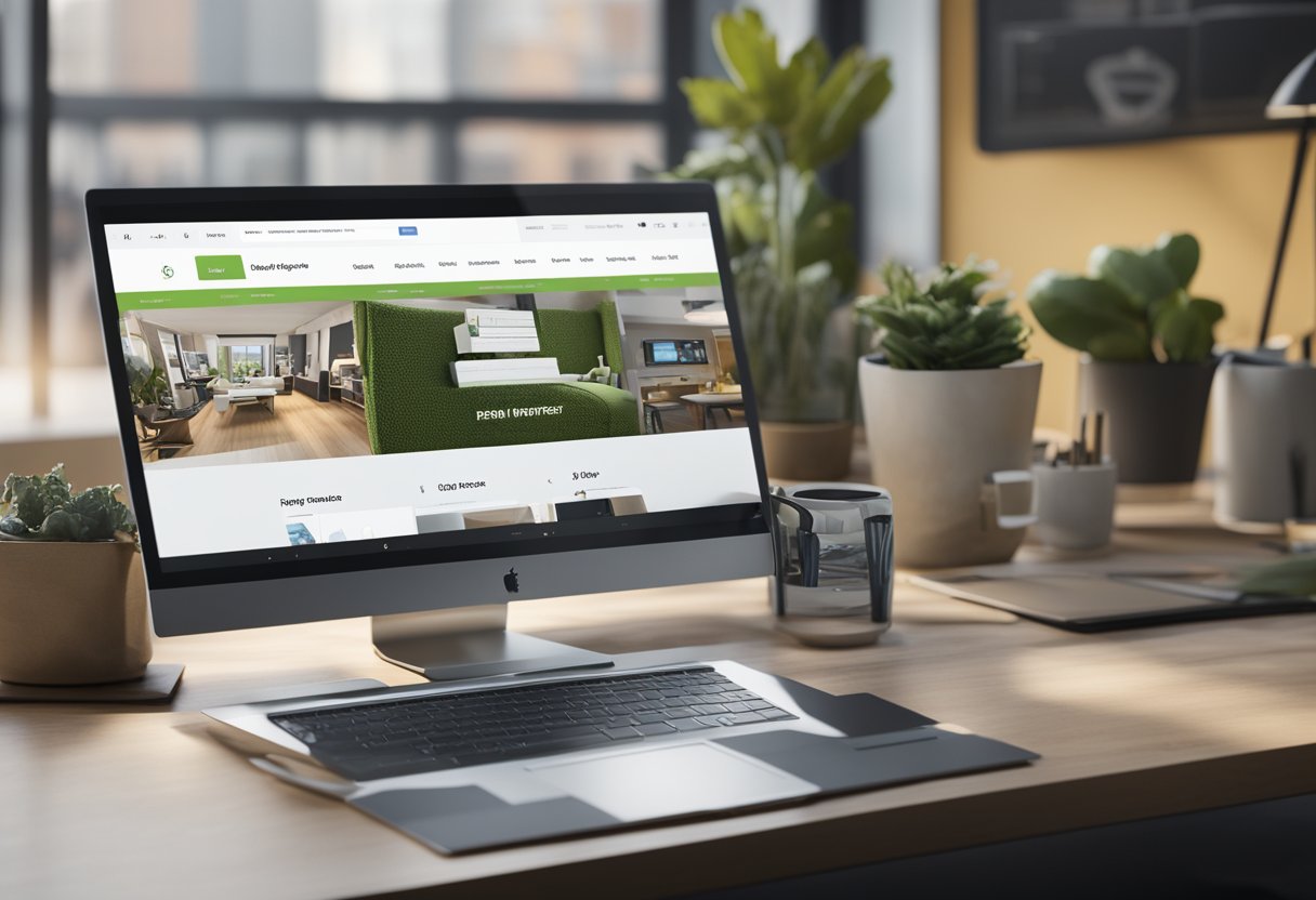 A computer screen displaying a Shopify website with various responsive features, such as adaptive layout and flexible images, optimizing for conversions