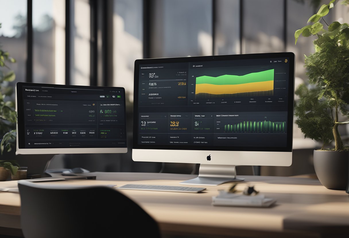 A computer screen displaying a Shopify dashboard with personalized navigation options and performance metrics