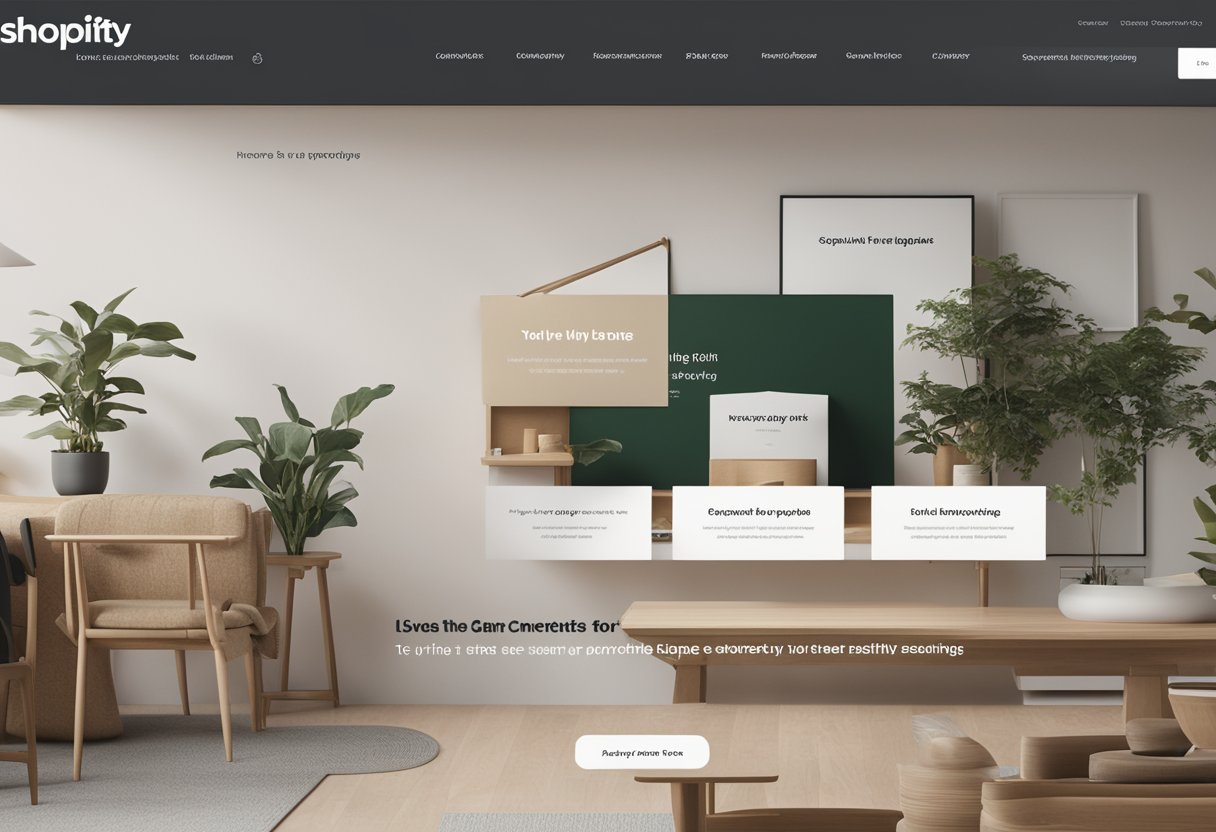 A clean and modern Shopify homepage with intuitive navigation, clear product displays, and seamless checkout process